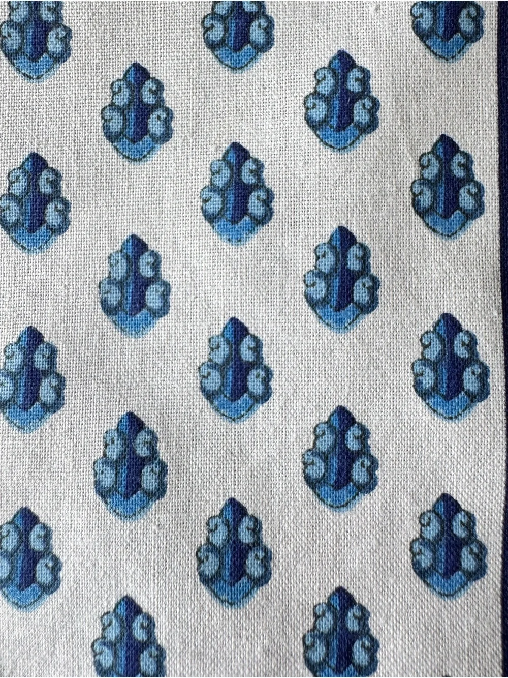 French Country Living Provence Table Runner Window Valance Blue Floral Olive